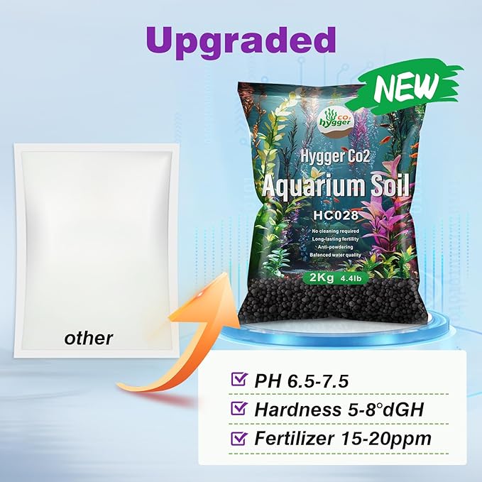 Upgraded Aquarium Soil Water Grass Mud, Ideal for Fish Tank Aquascaping Aquarium Substrate Soil for Plants and Shrimps, No Need to Wash (13.2 Pounds)