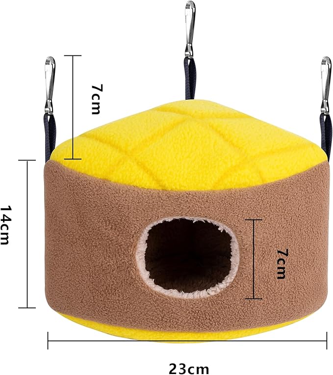 Plush Bird Nest for Cockatiel Bird, Parakeet Cage Accessories, Small Bird House for Cage