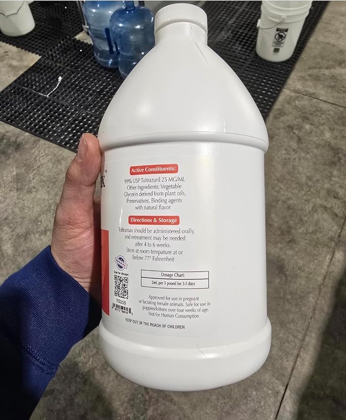 Toltrazuril 2.5% for Horses, Dogs, Cats, 1/2 Gallon, For Non-food chain animals, Chicken