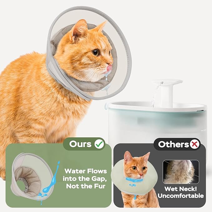 Cat Cone Collar Soft: Comfortable Waterproof Mesh Recovery Cone After Surgery to Stop Licking and Scratch, Alternative to Plastic Elizabeth Head/Neck Cone
