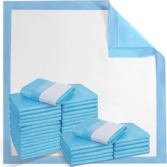 Bed Pads NO Adhesive Strip 30"x36" Thicken Elderly Adults Incontinence Underpads Disposable,Heavy Duty Absorbent Chucks Waterproof,XL Extra Large Puppy Pee Training Pad[25 Pads]