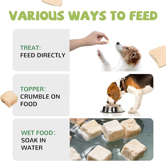 PAWUP Freeze Dried Cat Treats, Raw Chicken Food for Dogs Cats, Single Ingredient, High Protein Natural Healthy Topper, 3.8 oz