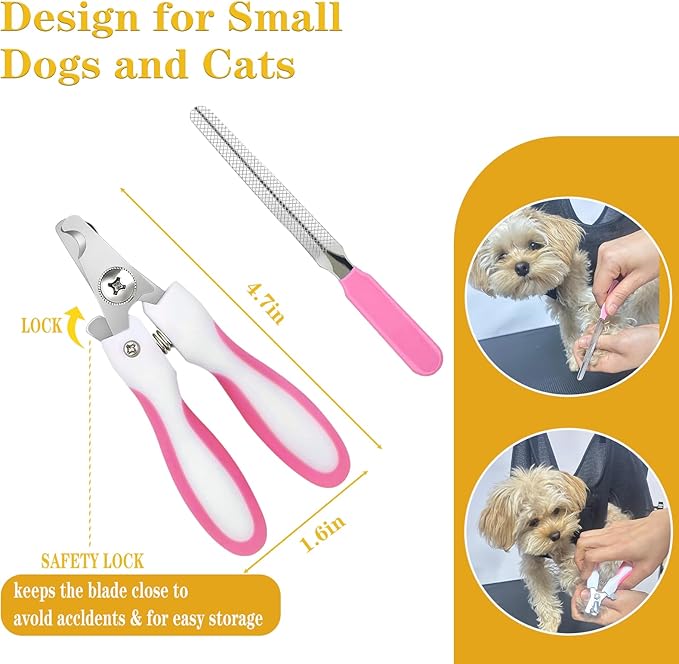 Dog Grooming Arm with Hammock & Loop – Professional Pet Grooming Kit for Small Dogs & Cats – Includes Nail Clippers & Nail File – Essential Dog Grooming Supplies for Home Use