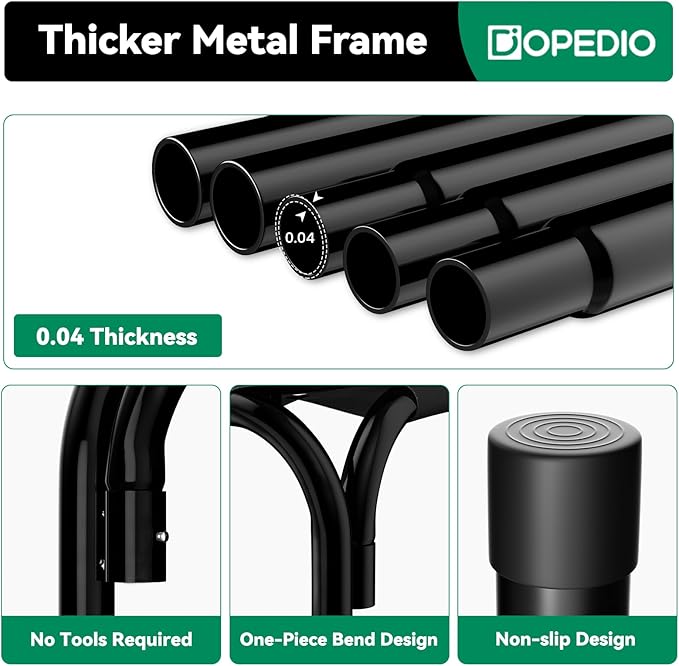 Elevated Dog Bed Raised Outdoor Dog Cot for Medium Dogs, Installation Requires No Tools, Frame with Washable Cooling Breathable Mesh Anti-Slip Feet, Indoor Pet Bed, Black, 35.4 Inches