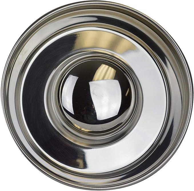 OurPet's Durapet Slow Feed Premium Stainless Steel Dog Bowl, Silver, Large (2040010302)