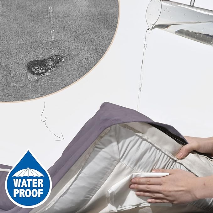 Comfort Expression Jumbo Dog Bed for Extra Large Dogs, Large Breed Waterproof Orthopedic Dog Bed, PV Washable Dogs Sofa Beds with Removable Cover & Non-Slip Bottom(Jumbo,Purple)