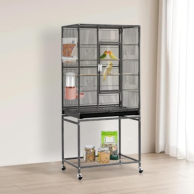 No Mess Bird Feeder Water Dispenser Set, Bird Feeder for Cage, Cage Accessories for Cockatiels, Finches, Budgies and Canaries