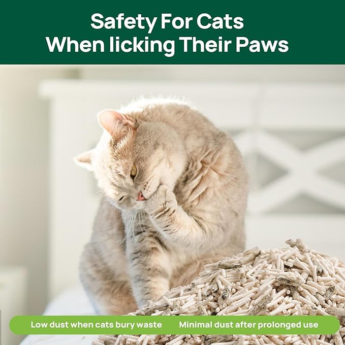 18lbs Tofu Cat Litter Clumping, Flushable, Dust-Free, Low Tracking, Lightweight, Ultra Absorbent and Fast Drying, 100% Natural Pea Husk Kitty Litter Solubility in Water, (9lbs×2bags)
