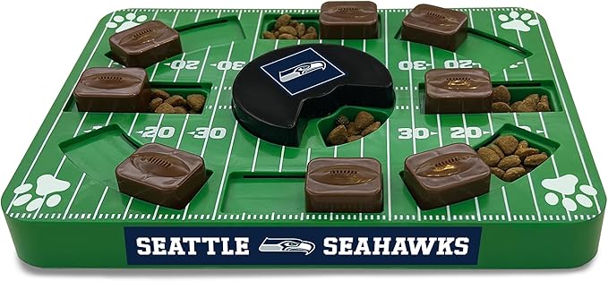Pets First NFL Seattle Seahawks Puzzle Toy, Interactive Dog Puzzle Treat Toy