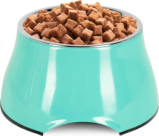 Raised Dog Bowls, Elevated Dog Bowls for Wearing Cone,Cocker Spaniel Long Ears,Neck Stress-Free,Non-Slip Stianless Steel Bowl for Small Size Dogs
