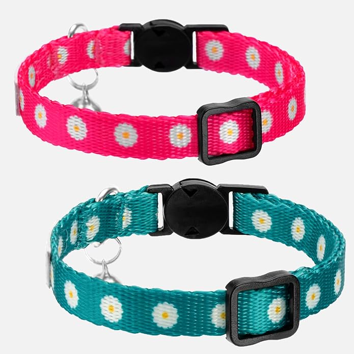 CollarDirect Cat Collar Breakaway with Removable Bell Set of 2 PCS