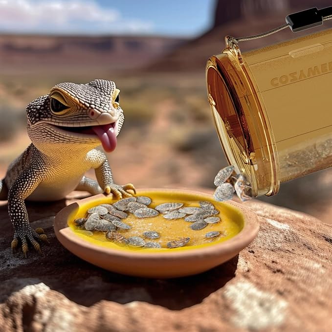 Cricket Calcium Powder Mixer for Reptiles,Easy-to-Use Cricket Keeper Calcium Shaker for Even Coating, Reptile Nutrition Dispenser Accessory for Bearded Dragon Gecko Lizard Turtle