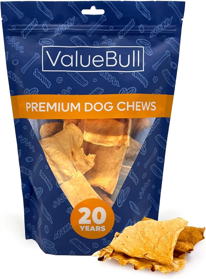 ValueBull USA Rawhide Chips, Chicken Infused, 1 Pound - Natural & Safe, USA Beef Hide, Long Lasting, Chemical Free, No Artificial Flavors