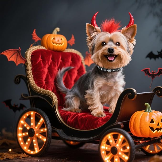 EXPAWLORER Halloween Leather Cat Collar - Adjustable Pet Collar with Rivet Spike for Girl Boy Cats, Punk Accessories with Bell & Durable D-Ring,White Diamond Skull