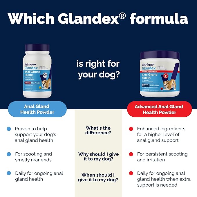 Vetnique Glandex Dog Fiber Supplement Powder for Anal Glands with Pumpkin, Digestive Enzymes & Probiotics - Vet Recommended (Regular or Advanced Strength) - Boot The Scoot (5.5 oz, Pork Liver)