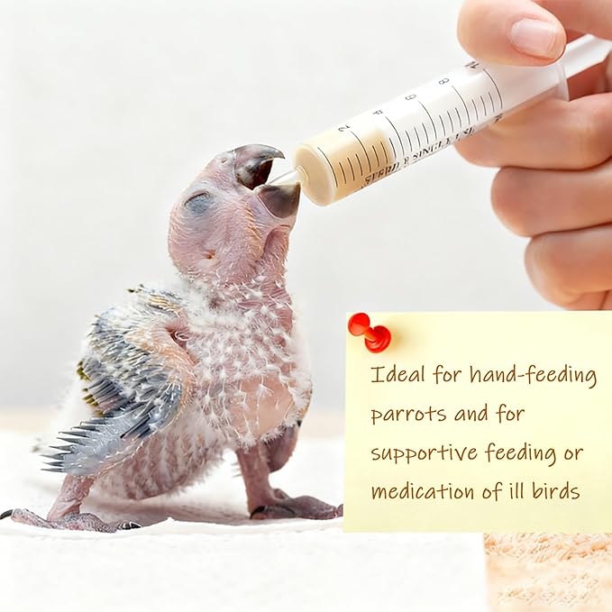 15 pcs Baby Bird Feeding Syringe Set - Bird Hand Feeding Syringe Set, Baby Birds Feeder with 20ml Feeding Syringes, Birds Feeder Scoop, Soft Tubes for Parakeets & Cockatiels
