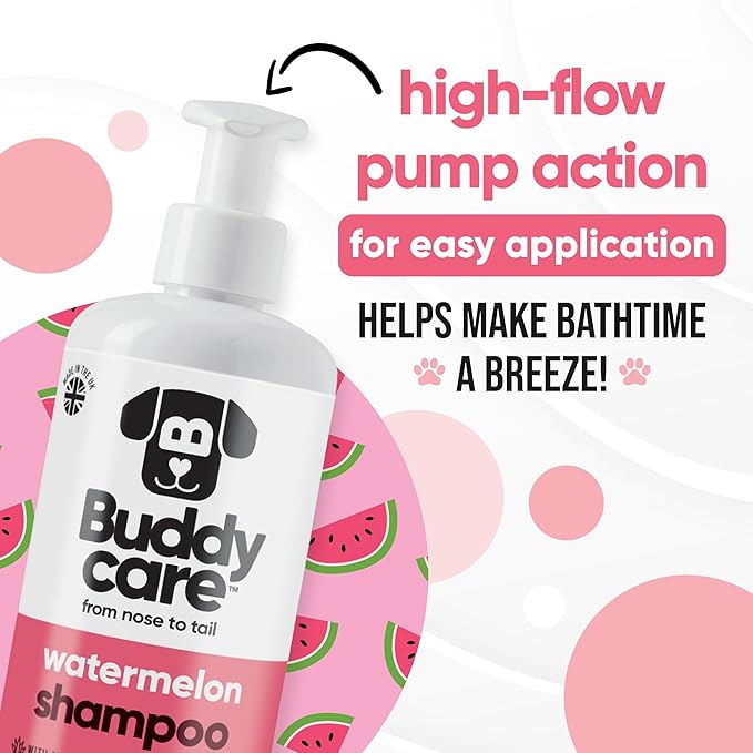 Watermelon Dog Shampoo by Buddycare | with Aloe Vera and Pro Vitamin B5 (50.72oz)