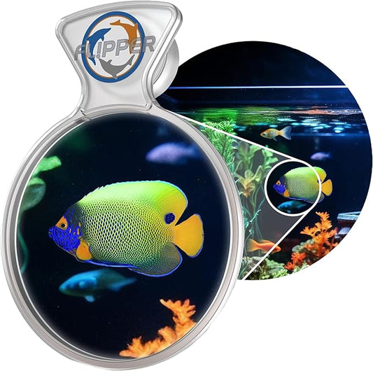 FL!PPER Flipper DeepSee Viewer MAX 5" Coral and Fish Magnifier for Reef Tank and Freshwater Aquarium Photography and Videography - Magnetic Magnifying Glass