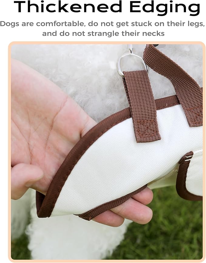 Dog Carry Sling, Full Body Sling with Handle, Hands Free Shoulder Carrier for Senior Dogs Joint Injuries, Joint Injuries, Up and Down Stairs (M, 8.8~14.3 lbs)