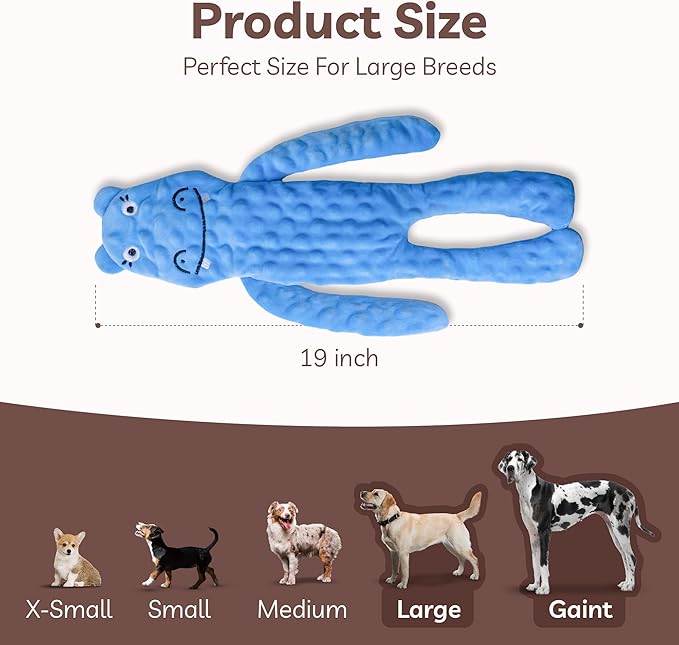 SHARLOVY No Stuffing Dog Toys 5 Pack, Crinkle Interactive Dogs Toy for Boredom, Puppy Toys for Teething to Keep Them Busy, Cute Squeaky Dogs Toy for Small, Medium, and Large Breed