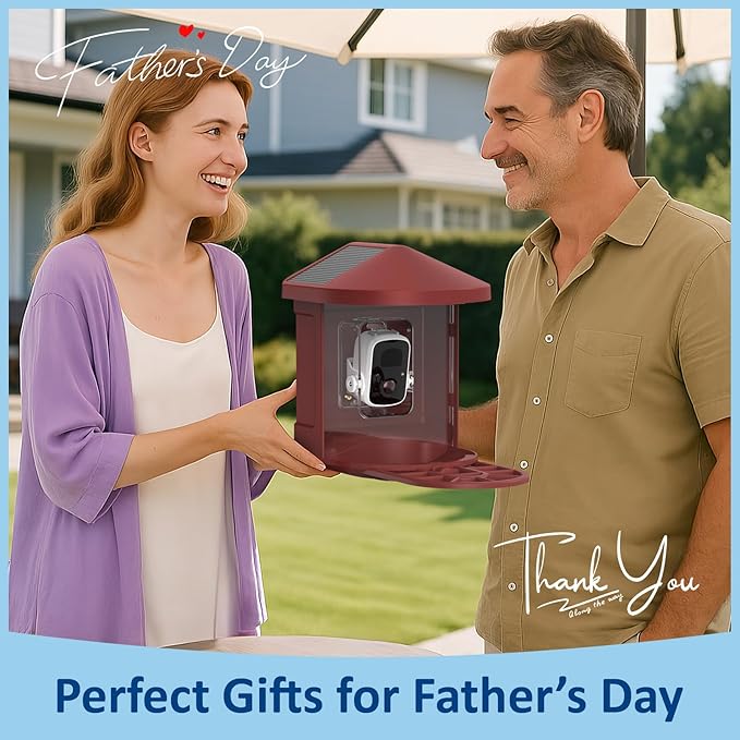 PeckCam® Bird Feeder with Camera with AI Identify 10000+ Birds Species, 3 Solar Panels, 2K Live View, Instant Arrival Alerts, Smart Bird House with Cam, Gift for Bird Lovers