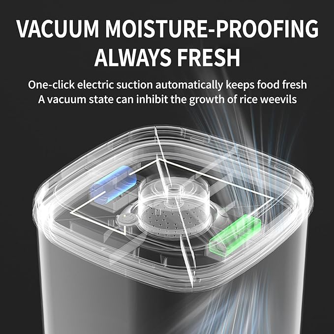 Vacuum Sealed Pet Food Storage Container - 6L/12L Airtight Bucket for Cat & Dog Food, Also for Rice & Grains, Pest-Proof (12L)