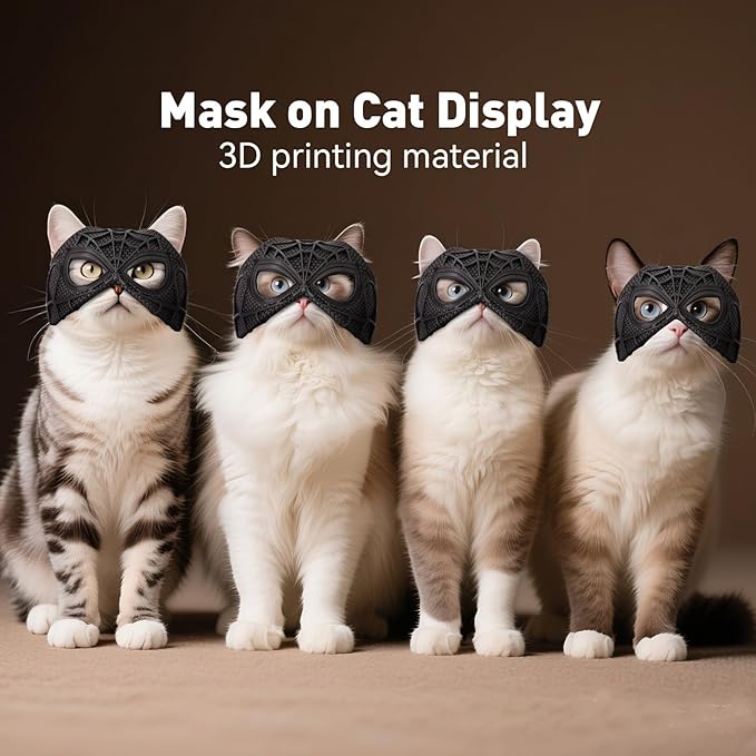 Cat Bat Mask Halloween Costumes Accessories for Cats, Cat Bat Cosplay Apparel (Medium, Black Spider)