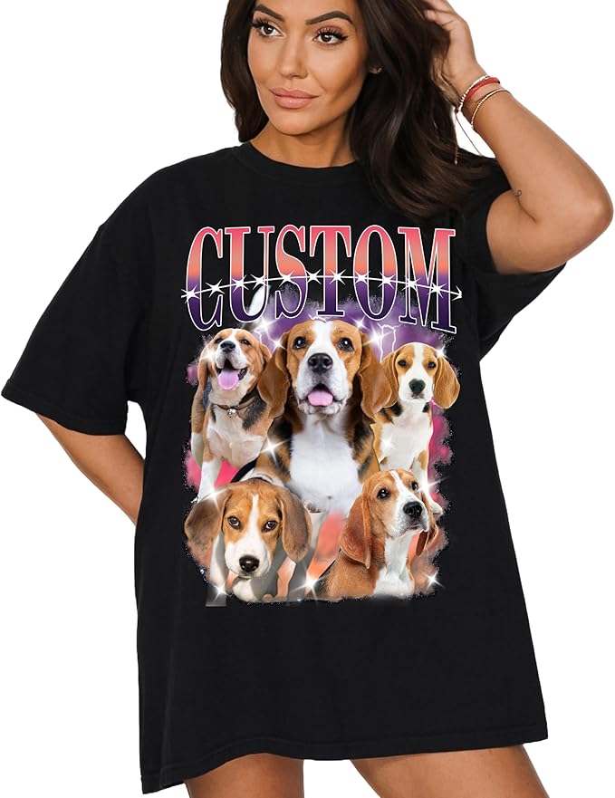 Custom Dog Mom Shirt for Women Pet Ears Sweatshirt with Name Unique Puppy Line Art Cute Dad Hoodie for DogDad Owner Lover