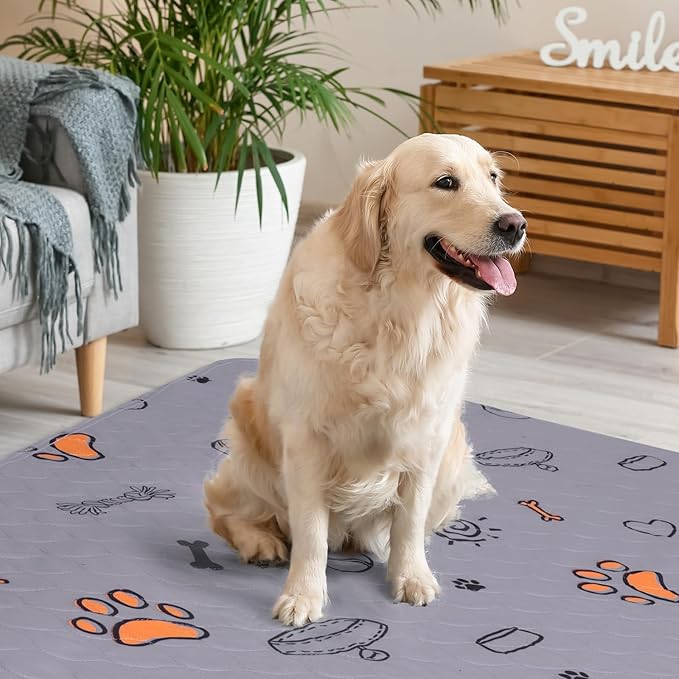 Washable Pee Pads for Dogs, Extra Large 72"x72" Super Absorbent Reusable Training Dog Pads, 100% Waterproof Non-Slip Large Dog Mat for Training, Whelping, Housebreaking, Incontinence, Playpen, Crate