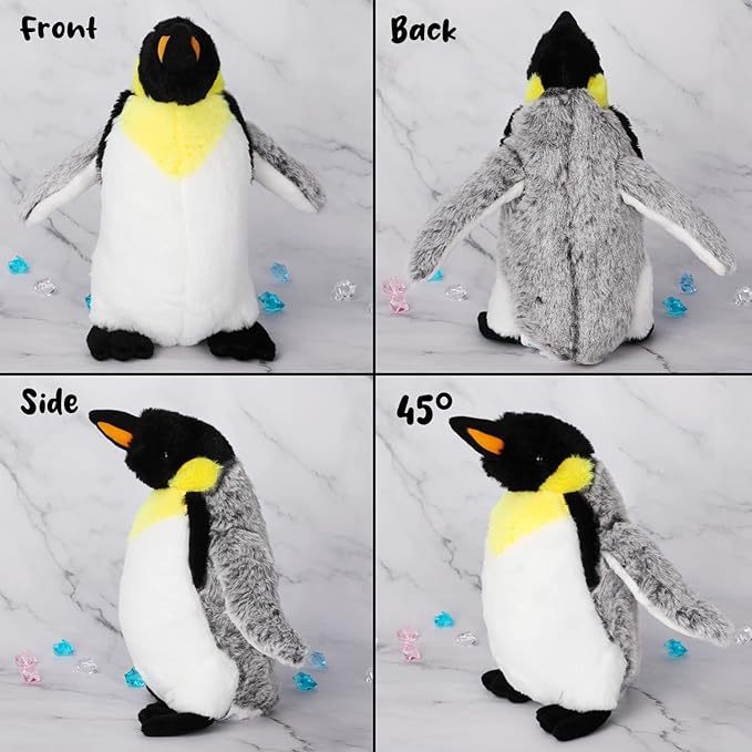 Penguin Plush Toy, 10" Stuffed Animal Small Plushie Doll, Soft Fluffy Like Real Penguin Hugging Toy - Present for Every Age & Occasion