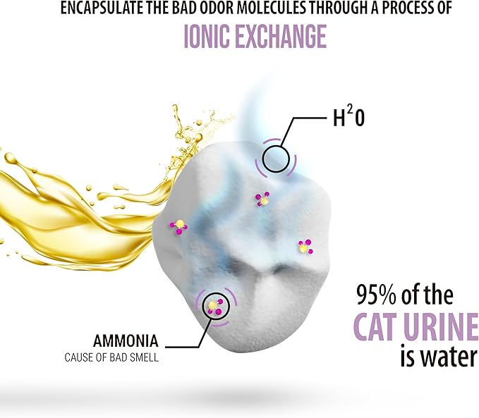 Skoon All Natural Cat Litter (1 Bag) - Lavender - Lightweight, Low Tracking, Non-Clumping Diatom Pebbles Absorb, Lock, and Seal Waste for Best Odor Control