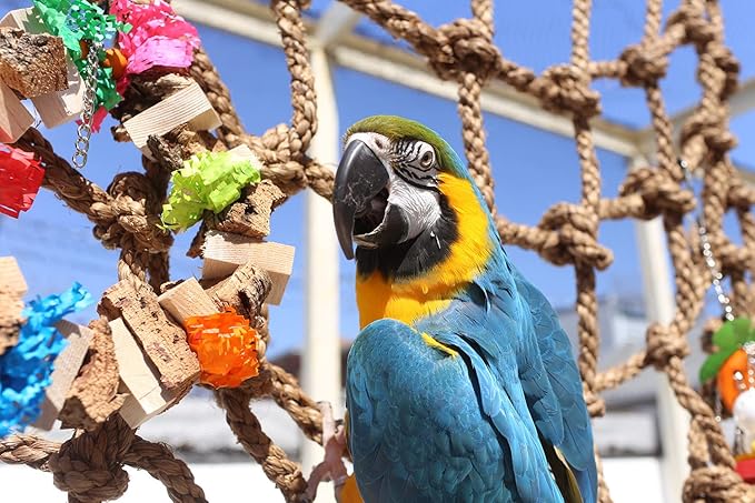 Parrot Climbing Rope Net (Choose Size) (Large 8x4ft)