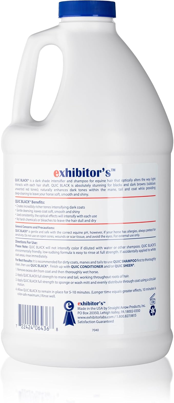 exhibitor's Quic Black Shampoo 64 Ounce Color Enhancing Dark Coats (321284)