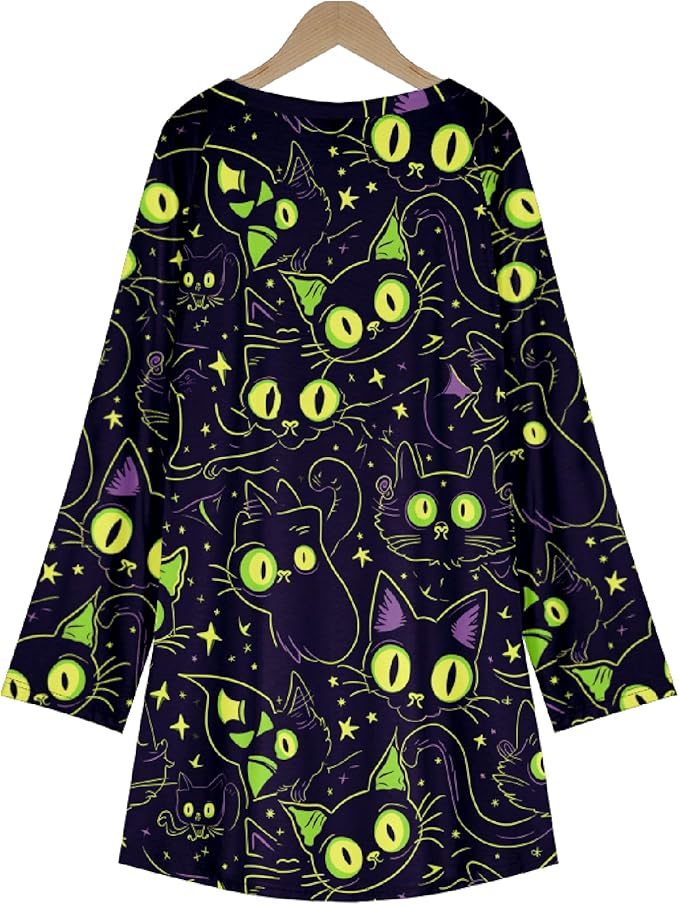 MARSVOVO Women Novelty Graphic Plus Size Sweater Crewneck Long Sleeve Cute Printed Loose Fit Casual Fall Sweaters Top