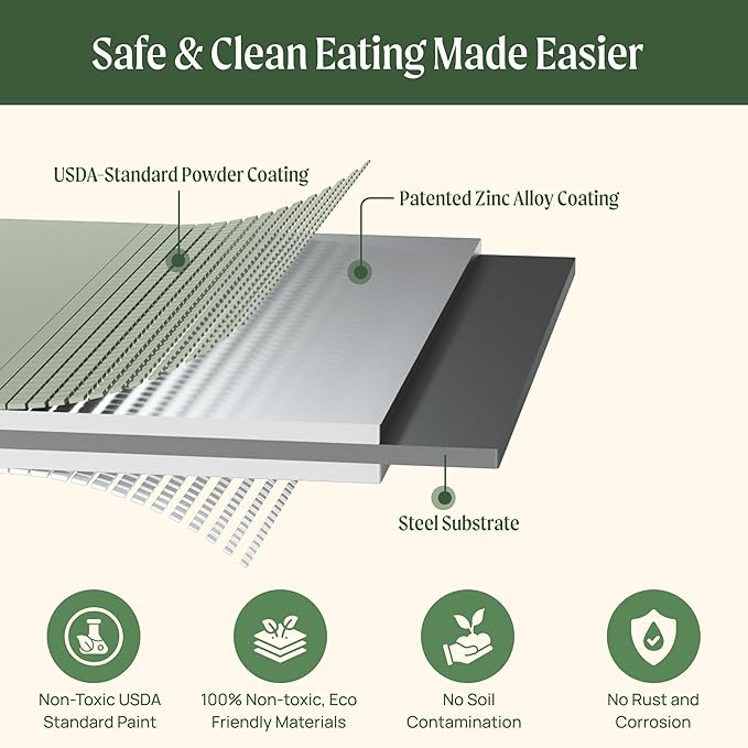 Vego garden Raised Garden Bed Kits, 17" Tall 6 in 1 Modular Metal Raised Planter Bed for Vegetables Flowers Patio Ground Planter Box-Pearl White