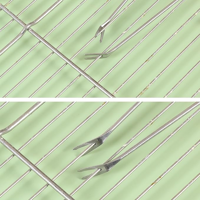 5Pcs Bird Cage Cleaner Set, Stainless Steel Poop Remover & Scraper Tool, Bird Cage Accessories for Small Animal Parakeet Hamster Rabbit Bird Cage Accessories