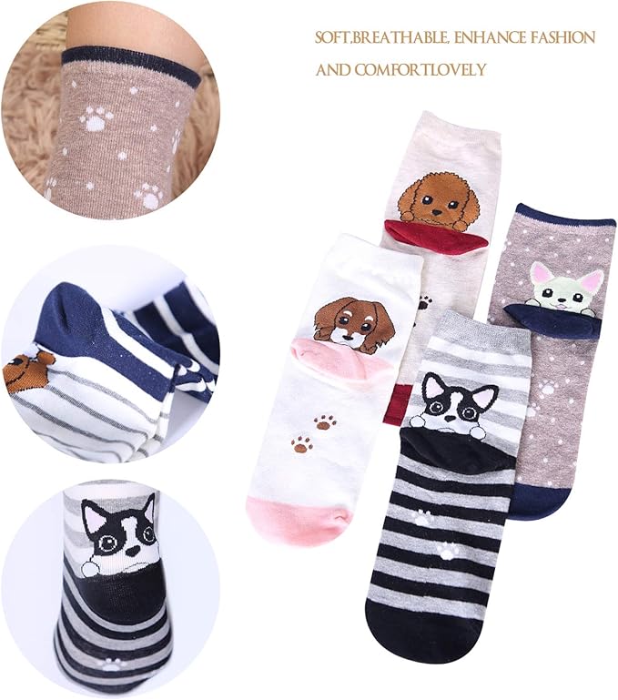 Jeasona Women's Cat Socks Cat Gifts Cute Animal Socks Dog Owl Gifts for Women