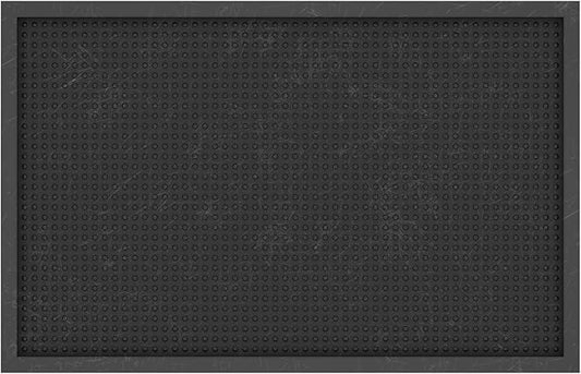 Ottomanson Indoor/Outdoor Boot Tray Non-Slip Doormat Modern Entryway Mat for Entryway Patio Backyard Garage, 17.5" x 27", Black