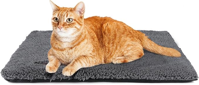Self Warming Cat Bed Self Heating Cat Dog Mat 29.1 x 18.9 inch Extra Warm Thermal Pet Pad for Indoor Outdoor Pets with Removable Cover Non-Slip Bottom Washable Non Electric