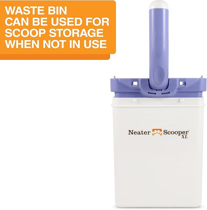 Neater Pet Brands Neater Scooper XL Cat Litter Scoop, 60 Refill Bags – Extra-Large Capacity Mess-Free Cat Litter Scooper with Bag for Large & Multiple Cats, Spill-Proof Litter Box Scooper with Holder