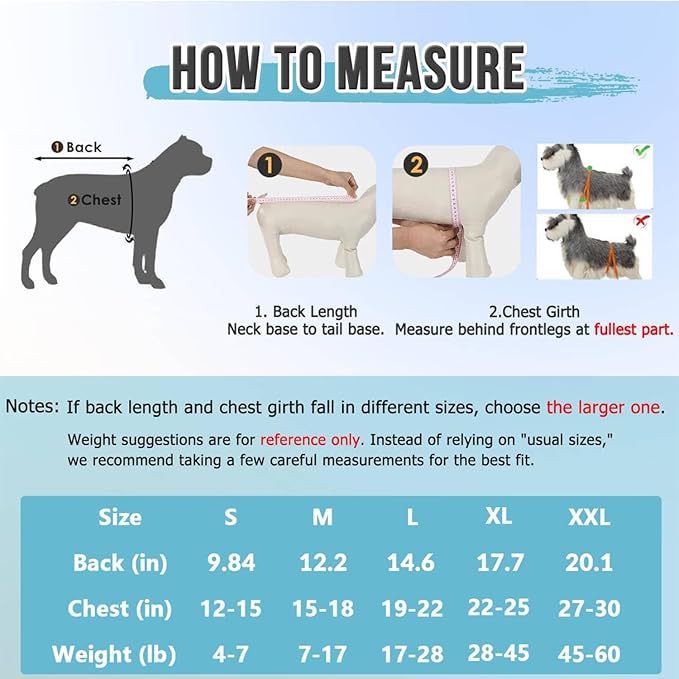Lukovee Recovery Suit for Dogs, Onesie Surgery Recovery Suit for Female Male Dogs, Abdominal Wounds Cone E-Collar Alternative Prevent Licking Spay Recovery Suit (T-Blue,XXL)