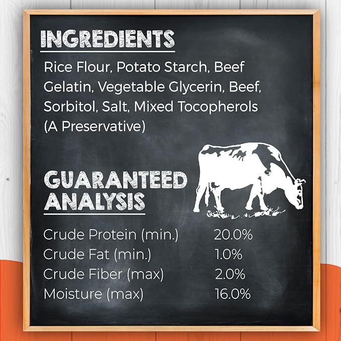 Canine Naturals Beef Chew - Rawhide Free Dog Treats - Made with Real Beef - Poultry Free Recipe - All-Natural and Easily Digestible - 5 Pack of 7 Inch Large Rolls for Dogs 50-75lb