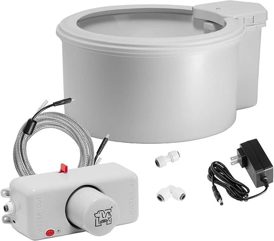 Always Full® 7" Pet Water Bowl and Wall Unit Bundle – Self-Refilling, Clean Filtered Water, Easy Home Connection, App-Enabled Hydration Tracking, Cat and Dog Water Bowls