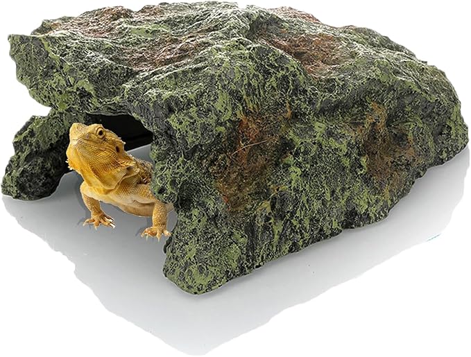 Bearded Dragon Reptile Hideout Cave,Natural Habitat Decor for Bearded Dragon, Leopard Gecko, Lizards Turtles,Terrarium Tank Accessories