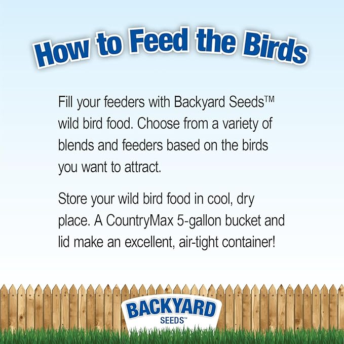 Backyard Seeds Woodpecker Shelled Peanuts Mixed Bird Seed with Sunflower Chips, Pumpkins, Raisins (40 Pounds)