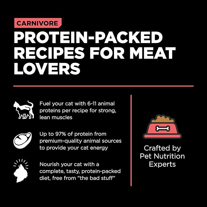 Go! Solutions Carnivore, Grain-Free, Protein Rich Dry Cat Food, Salmon and Cod Recipe, 3 lb Bag