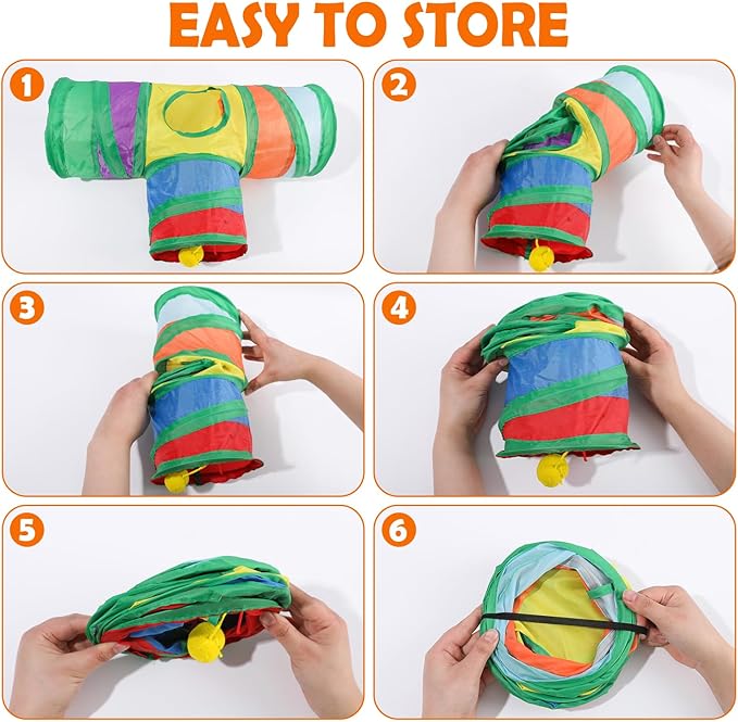 Sofier Guinea Pig Tunnel Hideout Cage Accessories Chew Toys for Hamster Rabbit Ferret Rat Chinchilla Hedgehog Enrichment Playpen Boredom