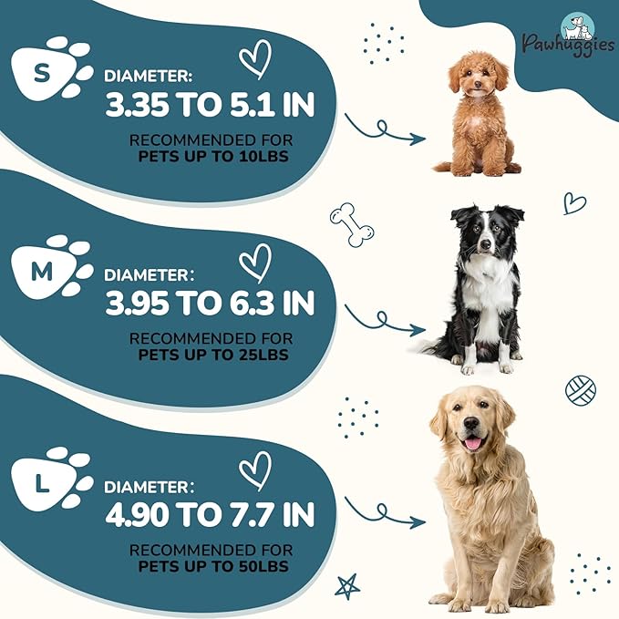 Blue Dog Collar for Medium Size Dog, Breathable, Anti-Odor & Soft, Comfortable for Sensitive Skin Puppies, 90% Bamboo Rayon, Adjustable Quick-Release Buckle Pet Collar for Medium Breeds