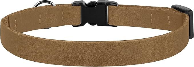 Breakaway Cat Collar Leather with Removable Bell - 13 Colors Available - Soft Adjustable Girl Boy Safety Lightweight Pet Kitten Collars Pink Brown Blue Green Red Orange Black (Brown)