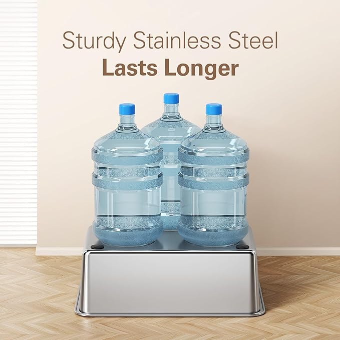 Zarler Stainless Steel Litter Box with Lid, 8” Deep Extra Large Cat Litter Boxes, XL Metal Litter Box for Big Cats with High Sided, Light Grey (Non-Sticky, Easy to Clean, Anti-Urine Leakage)